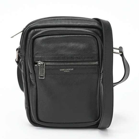 SAINT LAURENT Black Leather Shoulder Bag - Picture 1 of 10